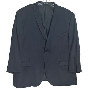 Bocaccio Uomo Men Navy Blue Two‎ Button Blazer Dark Academia Classic Tailored 54